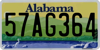 AL license plate 57AG364