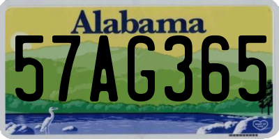 AL license plate 57AG365