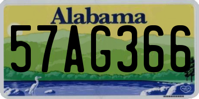 AL license plate 57AG366