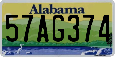 AL license plate 57AG374