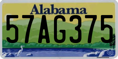 AL license plate 57AG375