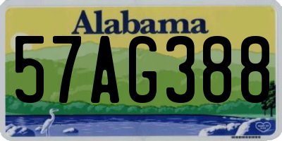 AL license plate 57AG388