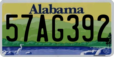AL license plate 57AG392