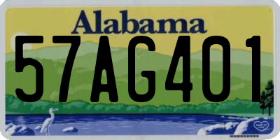AL license plate 57AG401