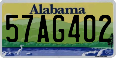 AL license plate 57AG402