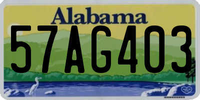 AL license plate 57AG403