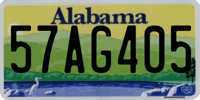 AL license plate 57AG405