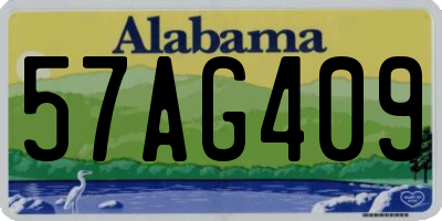 AL license plate 57AG409