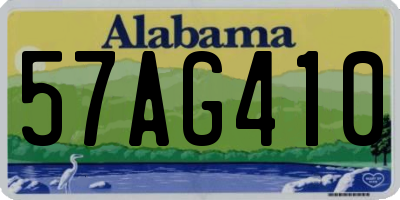 AL license plate 57AG410