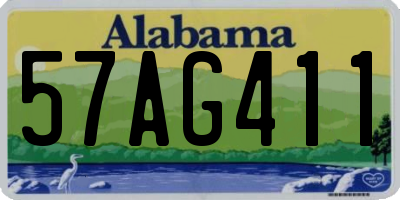 AL license plate 57AG411