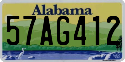 AL license plate 57AG412
