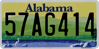 AL license plate 57AG414
