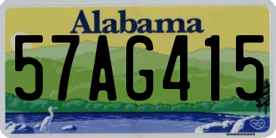 AL license plate 57AG415