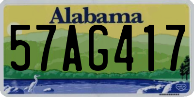 AL license plate 57AG417