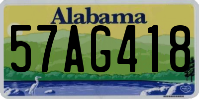 AL license plate 57AG418