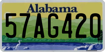 AL license plate 57AG420