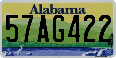 AL license plate 57AG422