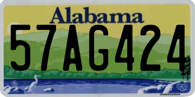 AL license plate 57AG424