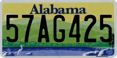AL license plate 57AG425