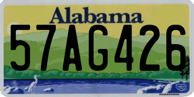 AL license plate 57AG426