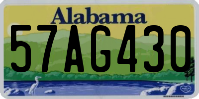AL license plate 57AG430