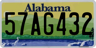 AL license plate 57AG432