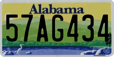 AL license plate 57AG434