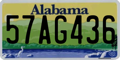 AL license plate 57AG436