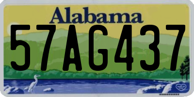 AL license plate 57AG437