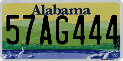AL license plate 57AG444