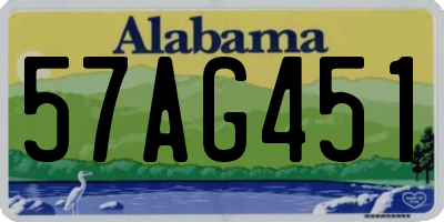 AL license plate 57AG451