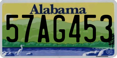 AL license plate 57AG453