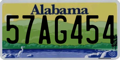 AL license plate 57AG454