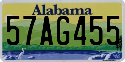AL license plate 57AG455