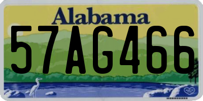 AL license plate 57AG466