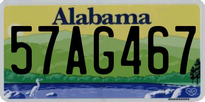 AL license plate 57AG467