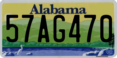 AL license plate 57AG470