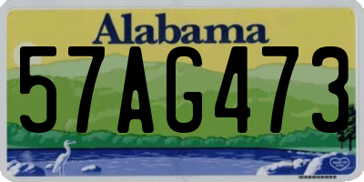 AL license plate 57AG473