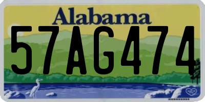 AL license plate 57AG474