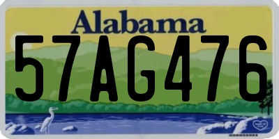 AL license plate 57AG476