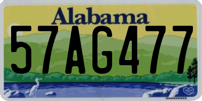 AL license plate 57AG477
