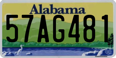 AL license plate 57AG481