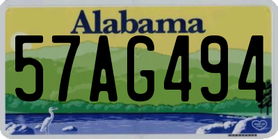 AL license plate 57AG494