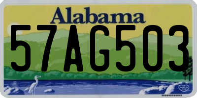 AL license plate 57AG503