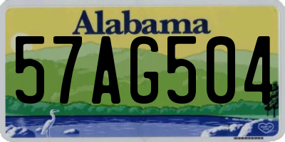 AL license plate 57AG504