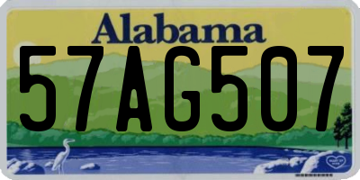 AL license plate 57AG507
