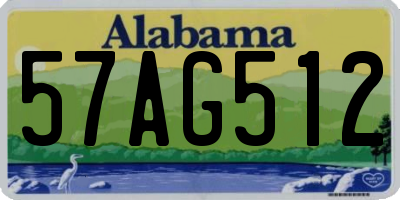 AL license plate 57AG512