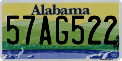 AL license plate 57AG522