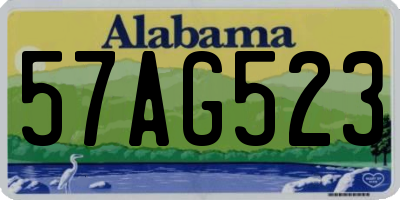 AL license plate 57AG523