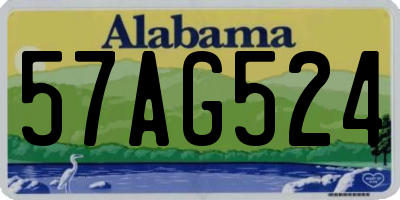 AL license plate 57AG524